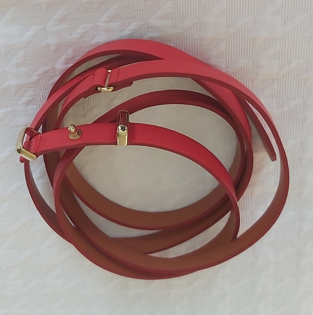 "NWOT" Maison Boinet Women's Leather Skinny Belt Size 32/80